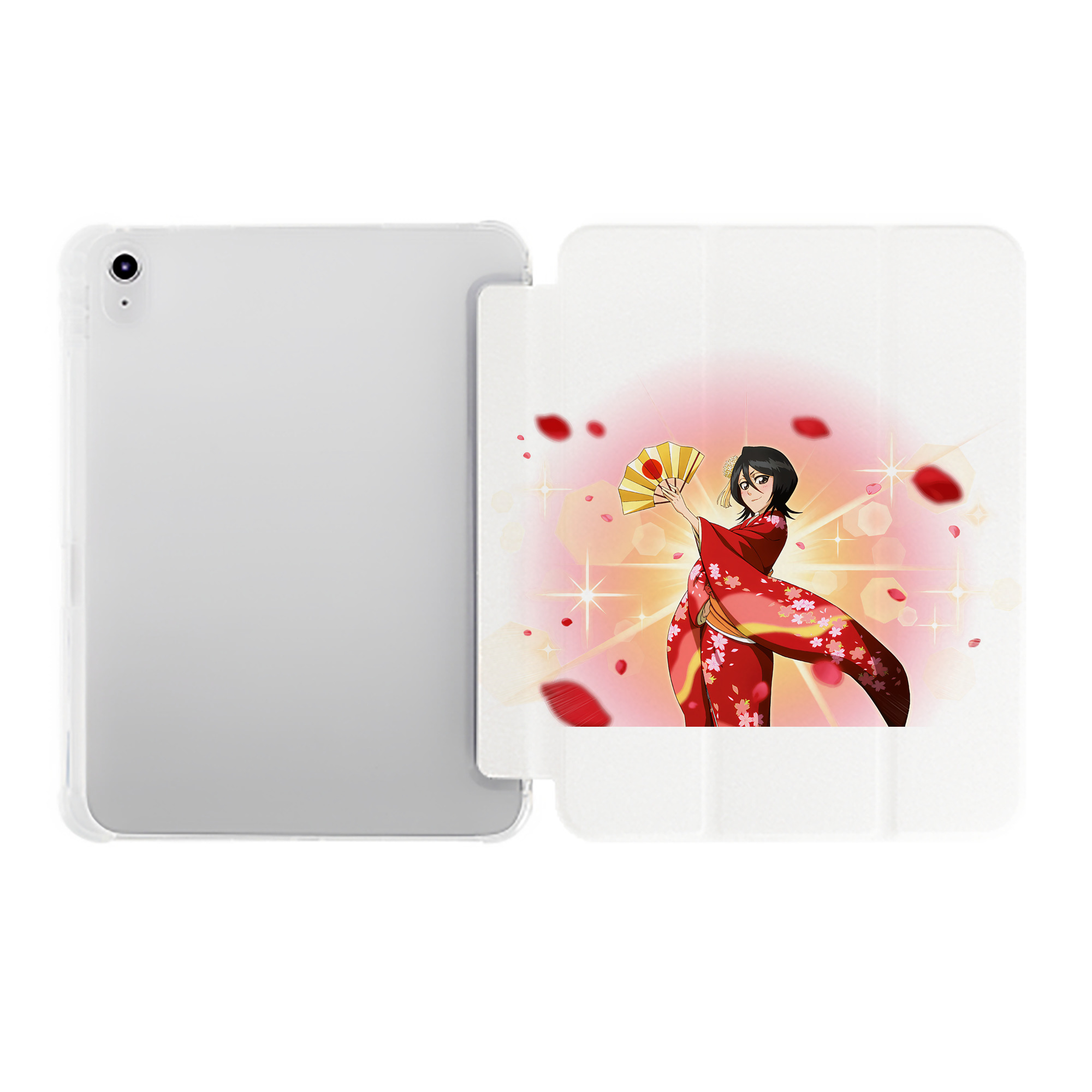 （画像用） ブリーチ 朽木ルキア BLEACH Kuchiki Rukia IPad ケース ペン収納付き 三つ折りスタンド PUレザー×シリコン 対応機種9.5/10.5/10.9インチ